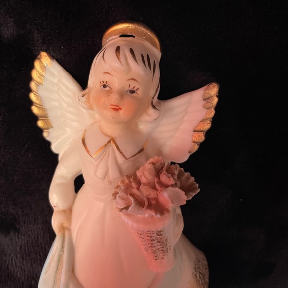 Vintage 1950’s Rare Lefton May Birthday Angel Ceramic Figurine Made in Japan - Picture 4 of 10